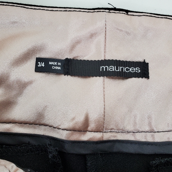 Maurices black trouser shorts size 3/4 - Picture 4 of 8